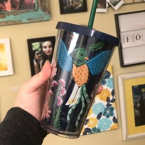 Starbucks spring cold tumbler 16 oz bird flowers